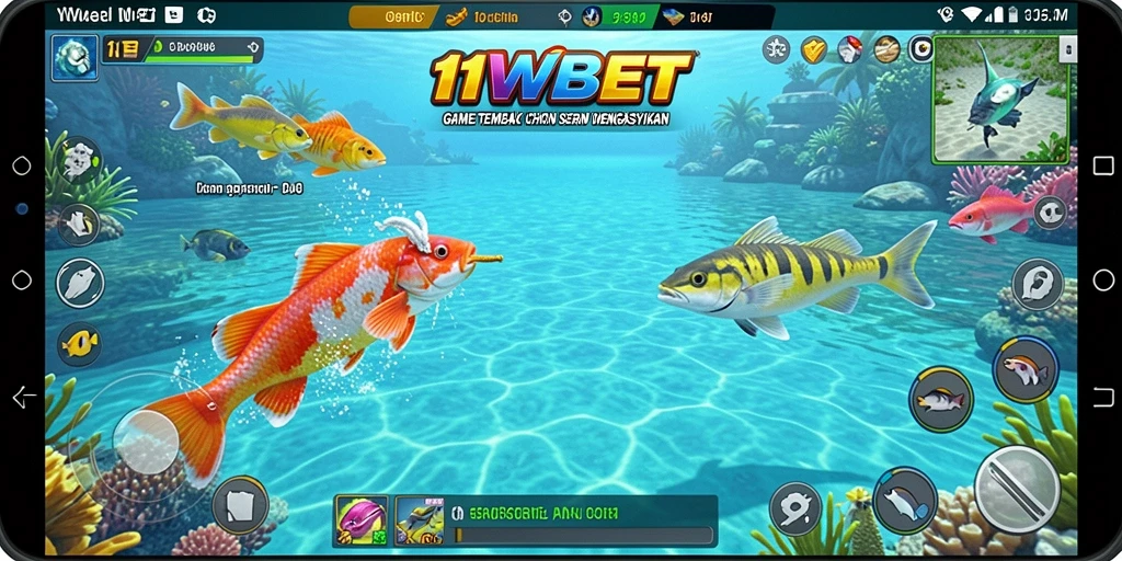 Tampilan gameplay Tembak Ikan yang seru di 11WBET.