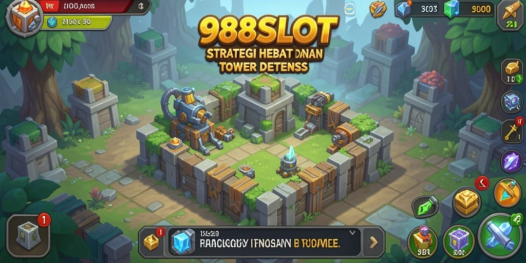 Tampilan gameplay seru dalam 988SLOT Tower Defense.