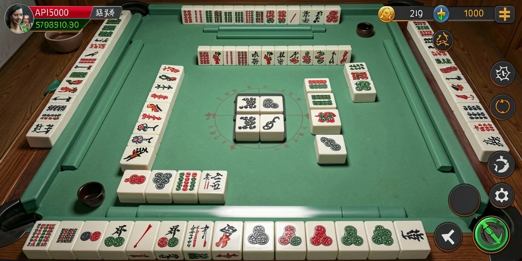 Tampilan menarik saat bermain Mahjong di API5000.