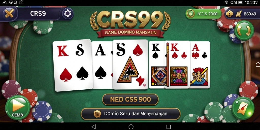 Screenshot dari gameplay Domino yang seru dan interaktif.