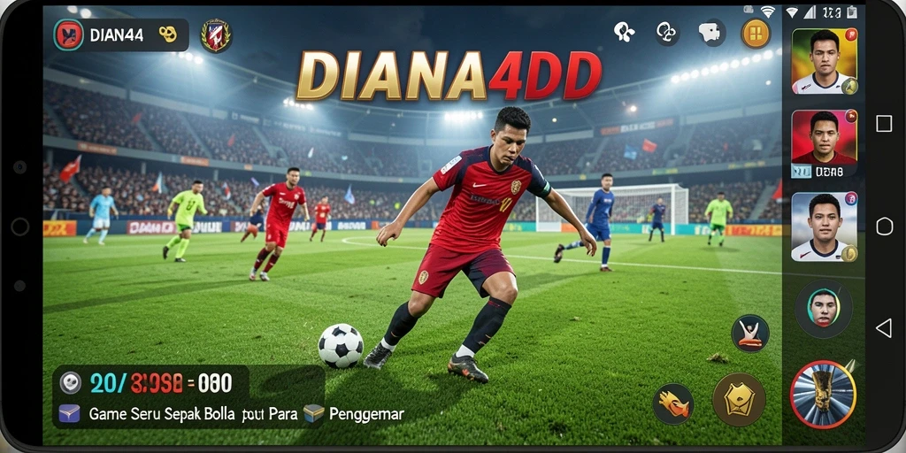 Tampilan menarik dari gameplay sepak bola DIANA4D.