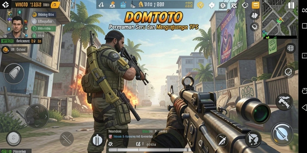 Tampilan gameplay seru dan menantang dari DOMTOTO