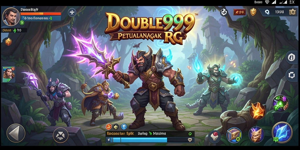 Tampilan gameplay DOUBLE999 yang mendebarkan dan penuh aksi RPG.