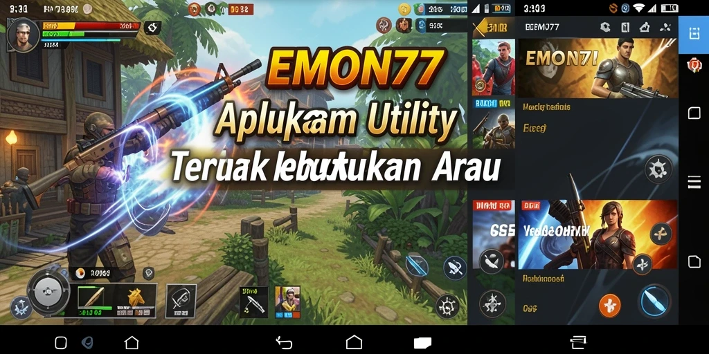 Tampilan antarmuka pengguna EMON77 dengan fitur Utility yang menarik.