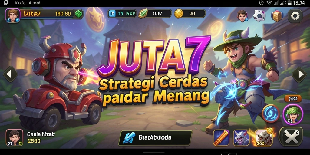 Screenshot utama <strong>JUTA7</strong> menampilkan aksi strategis yang memikat.