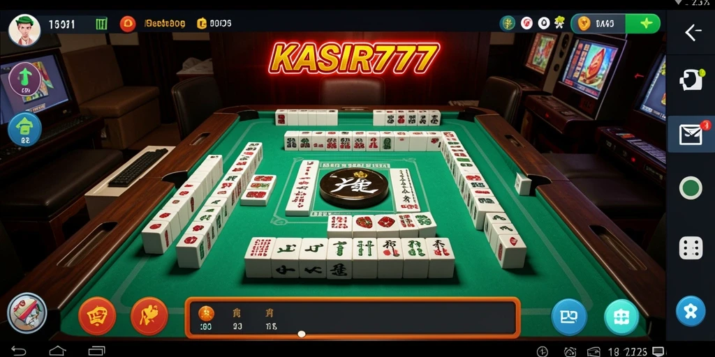 Tampilan gameplay seru KASIR777 yang menampilkan Mahjong klasik.