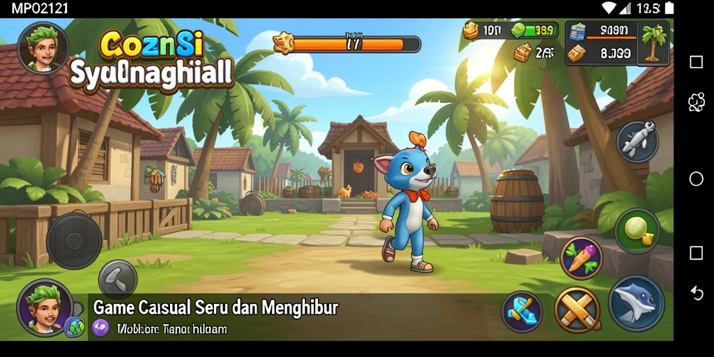 Screenshot MPO2121 menunjukkan gameplay yang penuh warna dan menyenangkan.