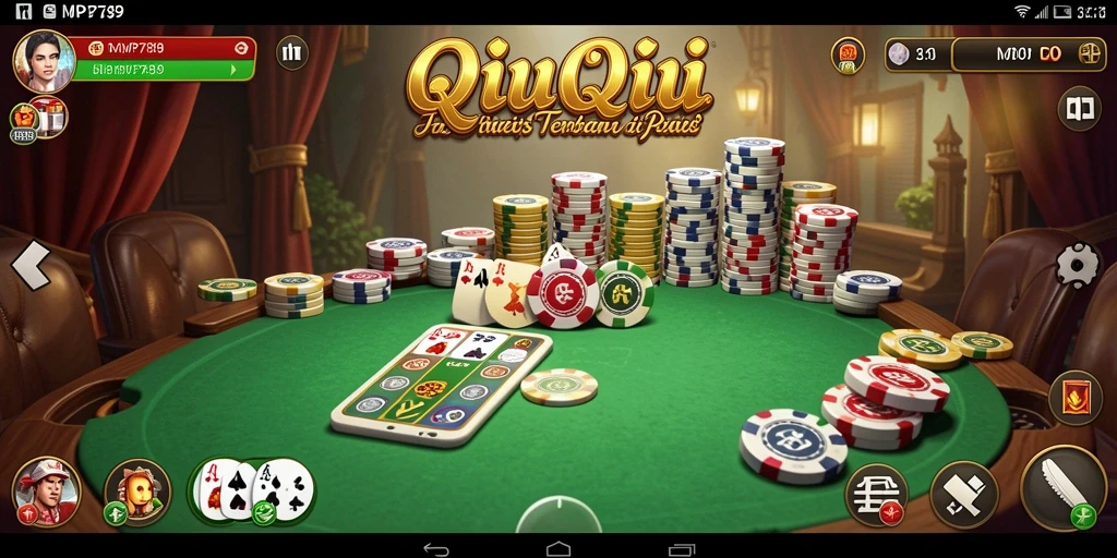Screenshot utama dari gameplay QiuQiu yang menegangkan.