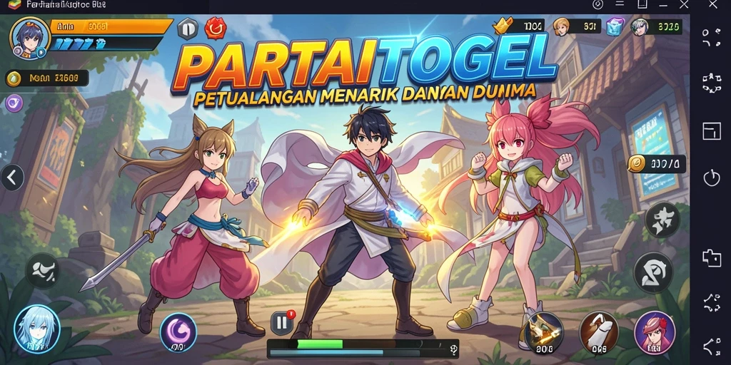 Tampilan gameplay menarik dan karakter anime ikonik.