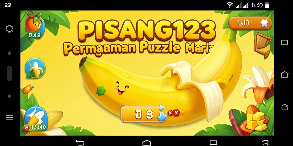 Screenshot gameplay PISANG123 menunjukkan tantangan puzzle yang menarik.