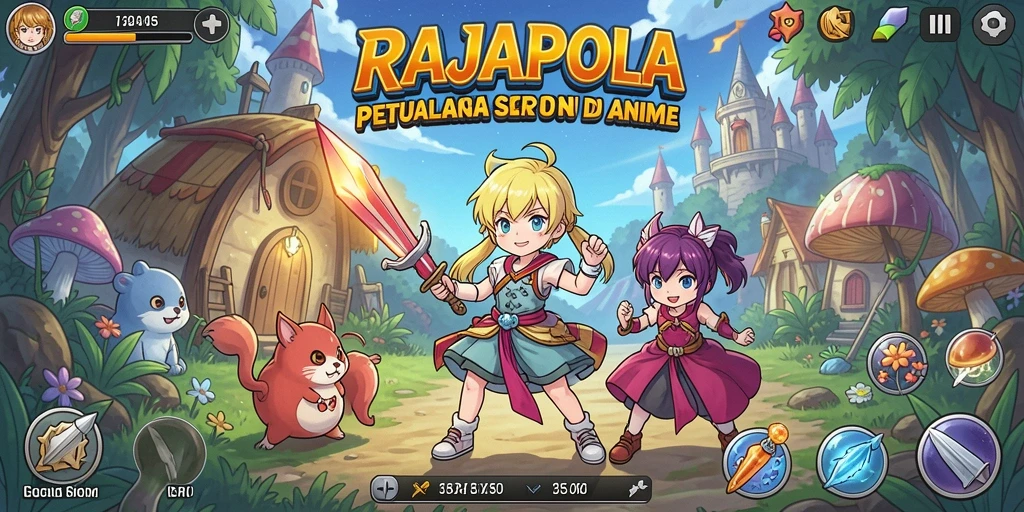 Gameplay menarik dari RAJAPOLA yang penuh warna dan karakter anime.