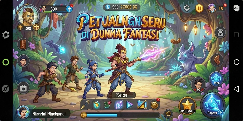 Screenshot utama S80 menampilkan aksi seru dalam gameplay Adventure.