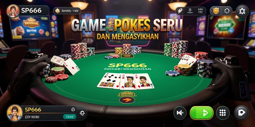 Tampilan gameplay SP666 yang menampilkan keseruan bermain Poker.