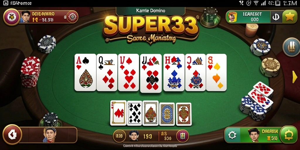 Screenshot menampilkan gameplay seru dalam permainan Domino.