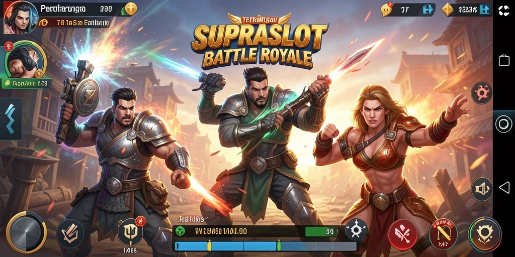 Gameplay seru dan penuh aksi di <strong>SUPRASLOT</strong> Battle Royale.