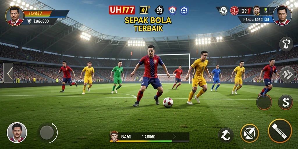 Screenshot gameplay UH77 yang menampilkan aksi seru di lapangan.