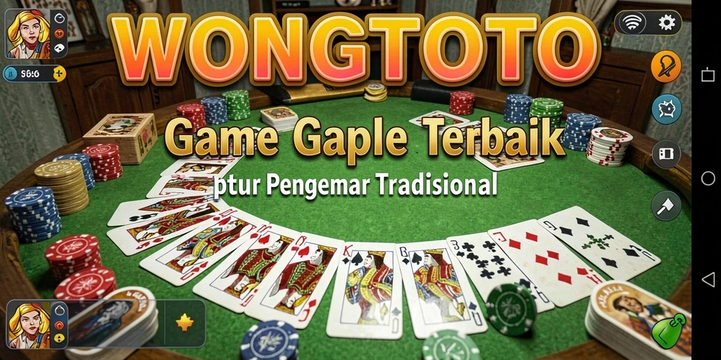 Screenshot gameplay WONGTOTO menampilkan keseruan bermain Gaple.