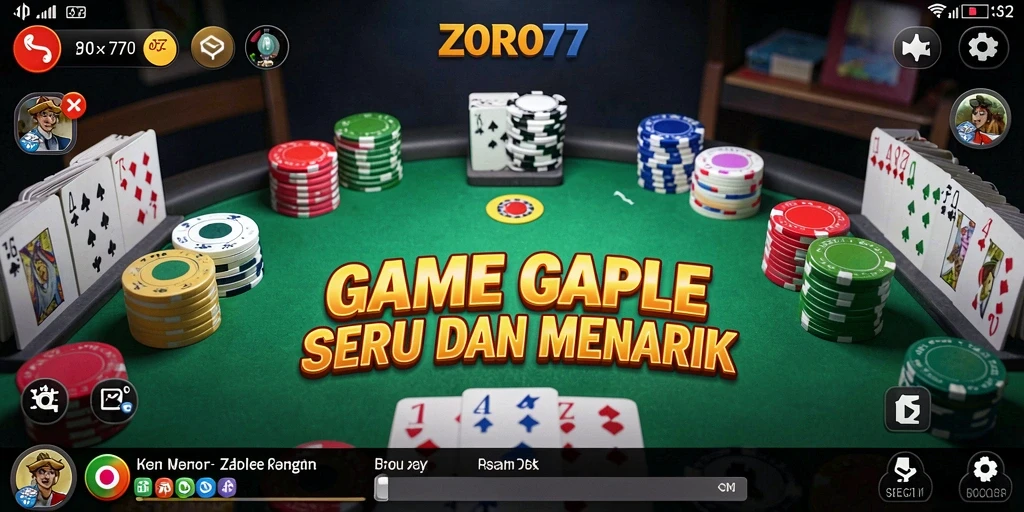 Tampilan gameplay ZORO77 yang menarik dan interaktif.